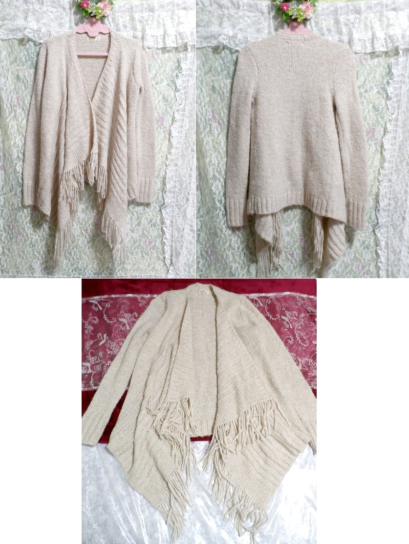 Prendas de abrigo tipo cárdigan estilo estola con flecos de lino, moda para damas, cárdigan, talla m