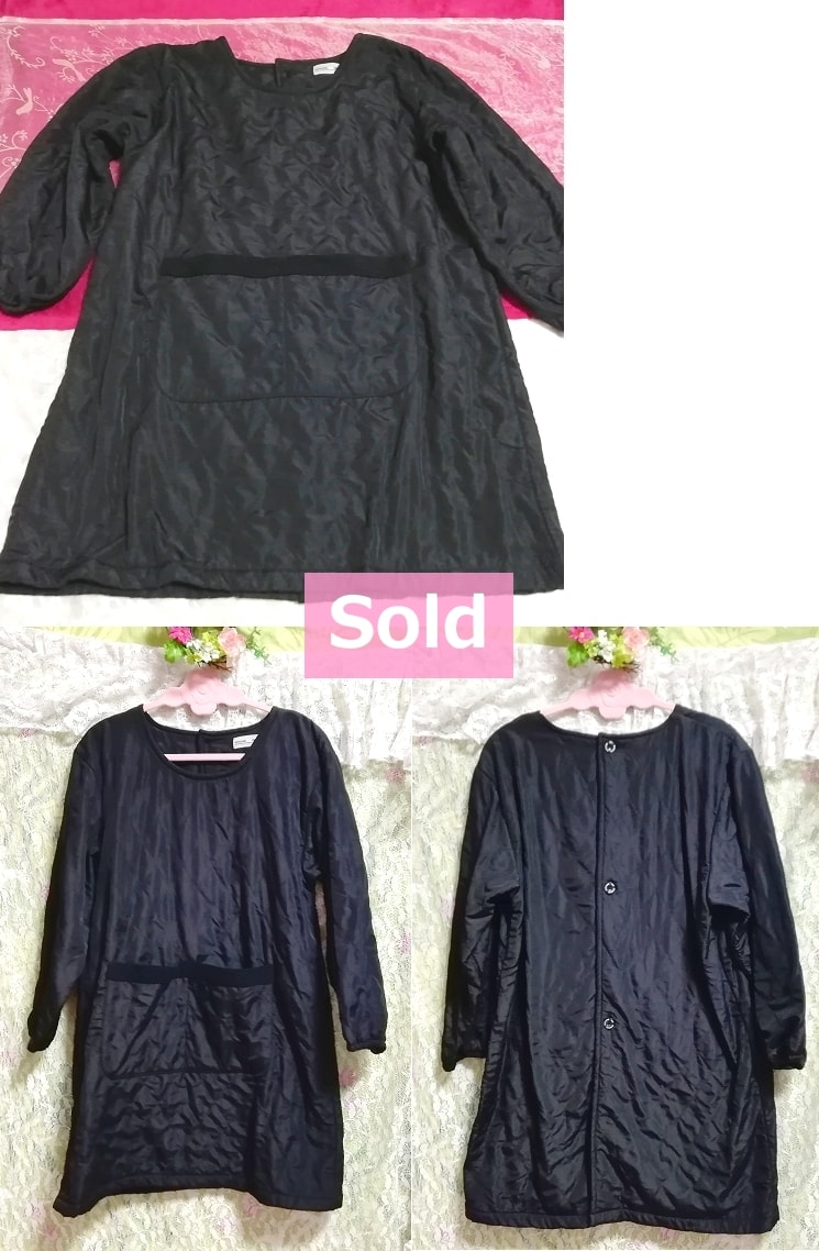 Black luster jumper kimono / tunic, tunic & long sleeves & medium size