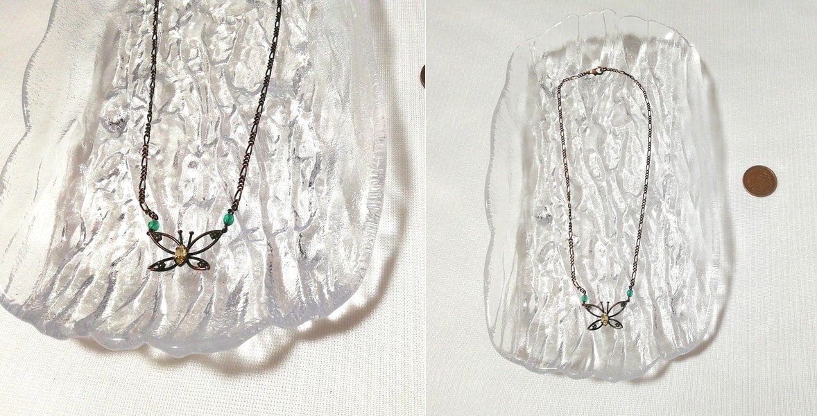 Schmetterling Draht Halskette Halskette Anhänger Halsband Schmuck Interieur, Damenaccessoires, Halskette, Anhänger, Andere