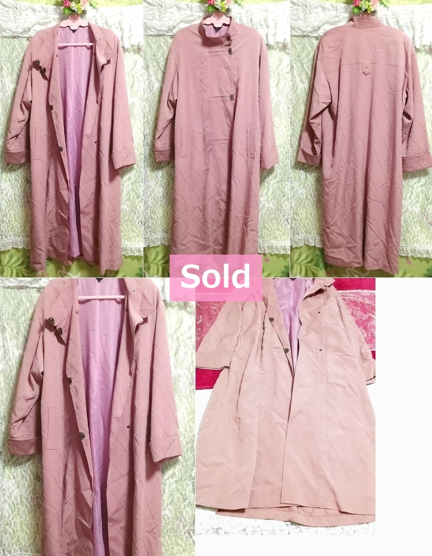 ピンクロングコート羽織/カーディガン Pink long coat/cardigan, コート&コート一般&Lサイズ