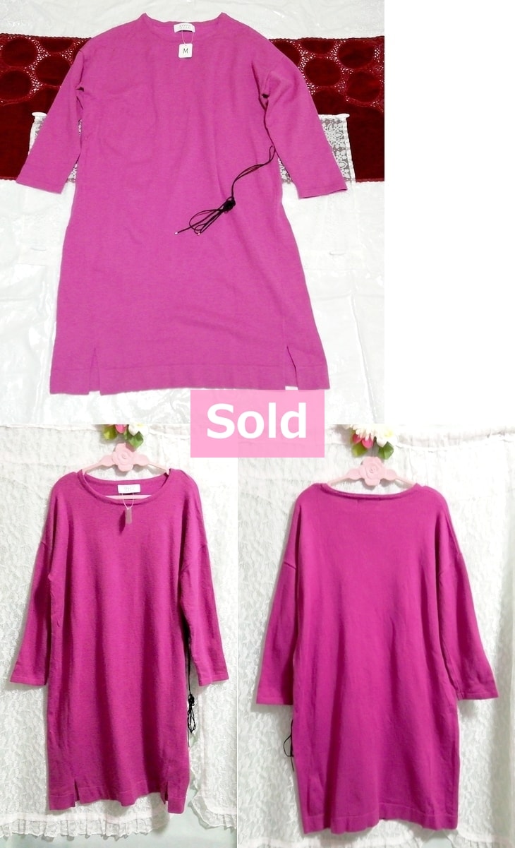 LOWRYS FARM Magenta simple long sleeve tunic tops with tags, tunic & long sleeves & M size