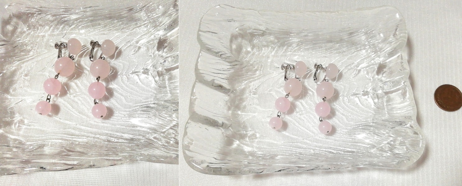 樱花粉色 4 圆形耳环 首饰配件 饰品, 女士配饰, 耳环, 其他的