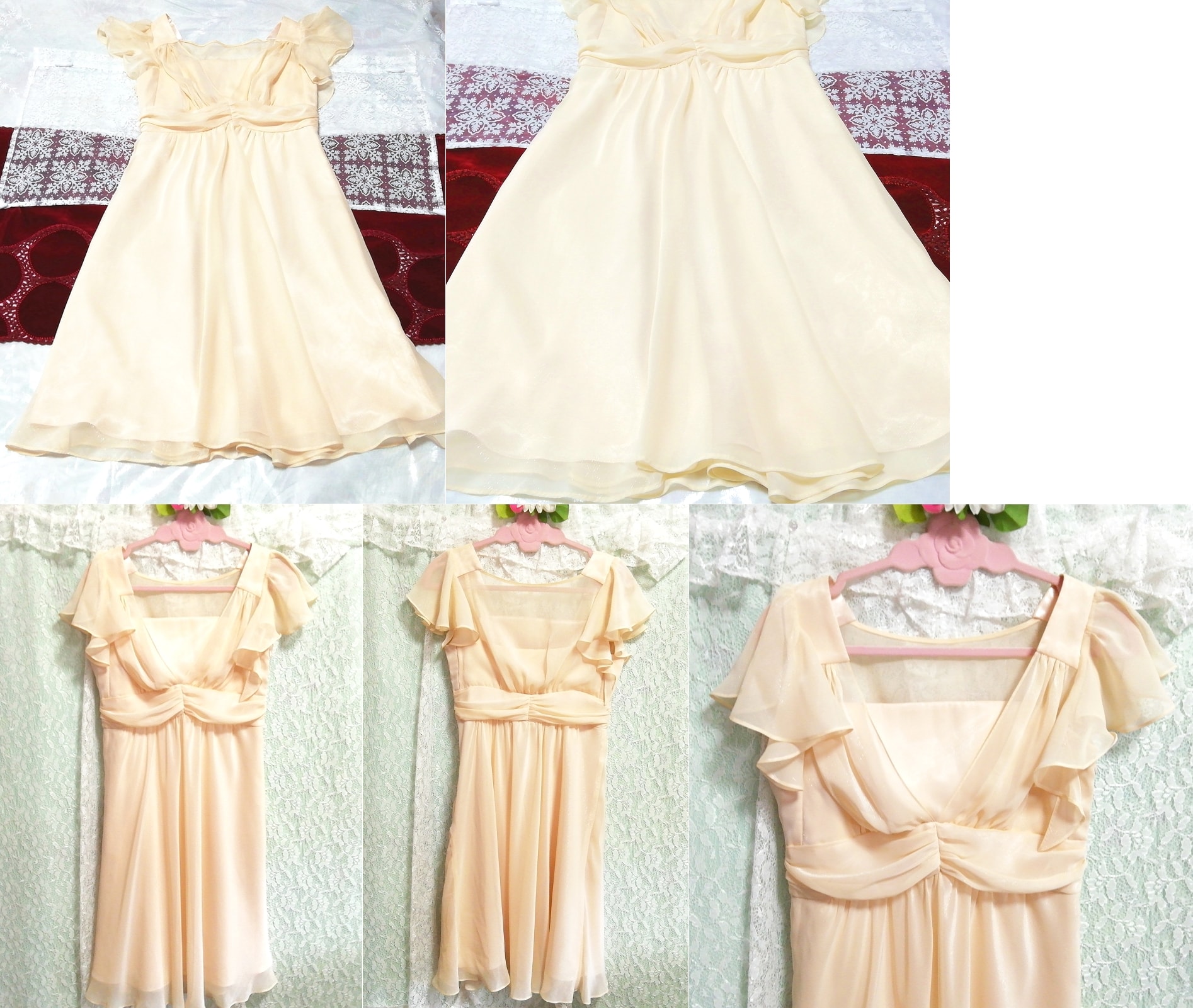 Floral white chiffon flare negligee nightgown sleeveless dress, fashion, ladies' fashion, nightwear, pajamas