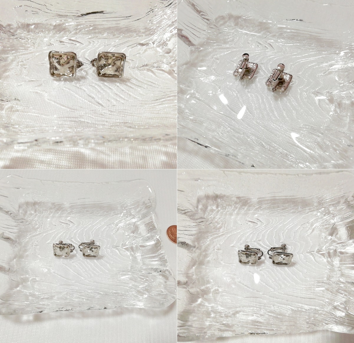 silver silver square earrings jewelry accessories, ladies accessories, earrings, others