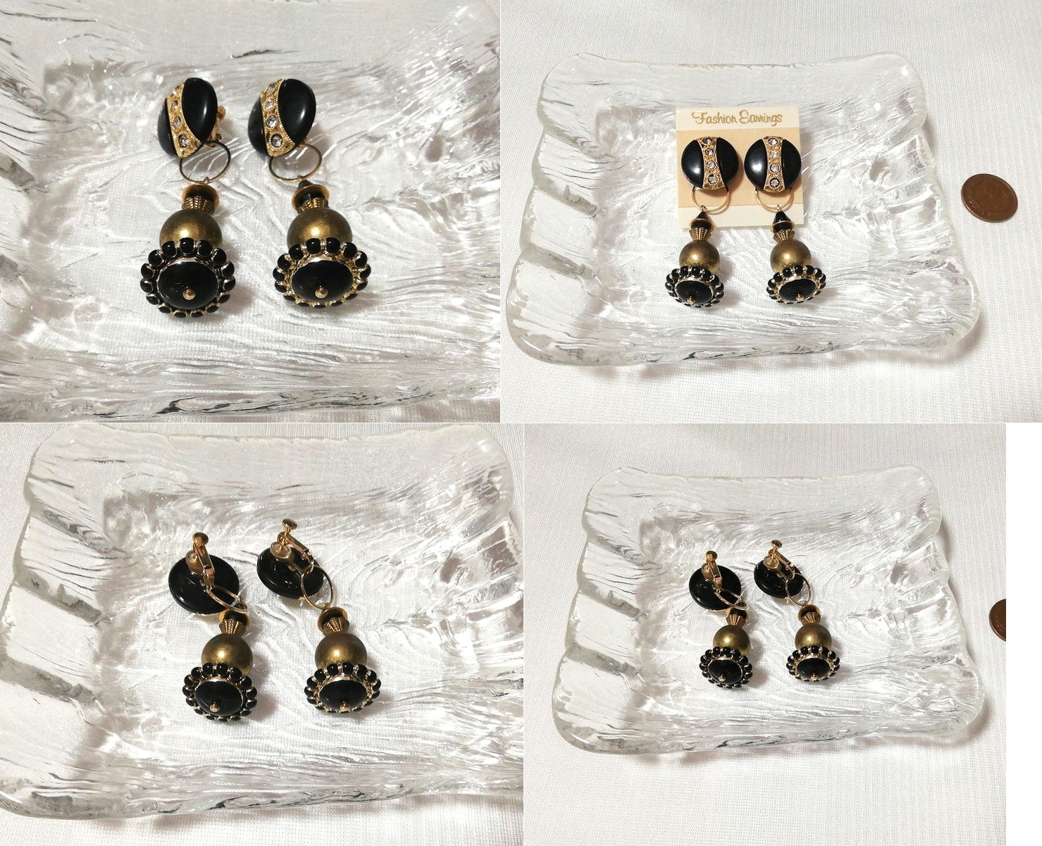 Boucles d'oreilles pendantes rondes de luxe noires, accessoires de bijoux, accessoires pour dames, des boucles d'oreilles, autres