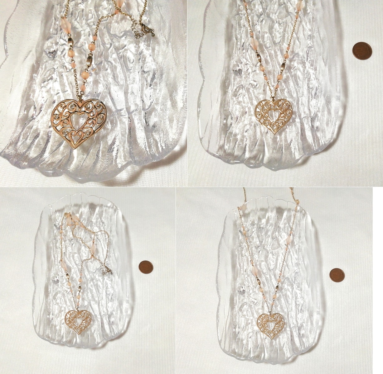 Collier en dentelle en forme de coeur doré, pendentif ras du cou, bijoux d'intérieur, accessoires pour dames, collier, pendentif, autres