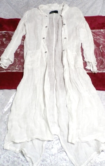 白色超长长款开衫/防紫外线/上衣白色超长长款开衫/防紫外线/上衣