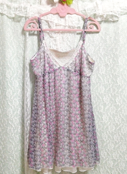 Chiffon negligee nightgown floral print camisole babydoll, fashion, ladies' fashion, camisole