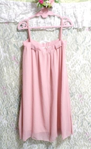 粉色雪纺吊带背心/无袖/中山装，时尚与女士时装和吊带背心