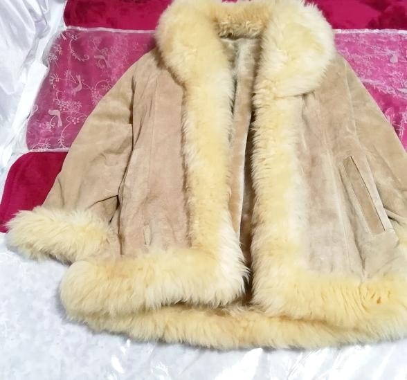 Мутон 100% большая замша пальто цвета льна мантия, пальто и мех, мех и мутон, ягненок