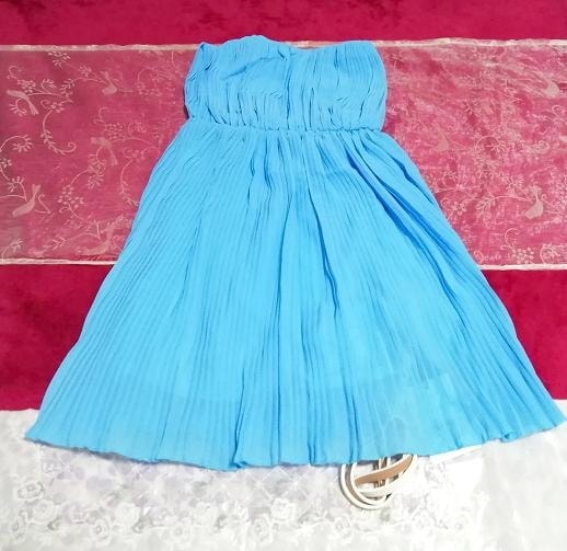 浅蓝色薄纱裙白色皮带束腰外衣价格7, 000日元，束腰外衣&无袖，无袖&M尺寸