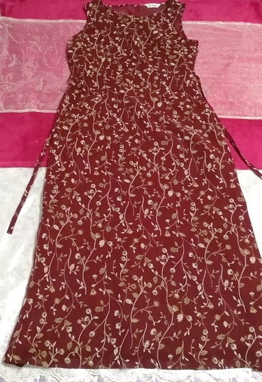 elanfrere vestido de una pieza maxi sin mangas rojo vino morado