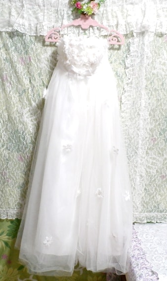 아름다운 순수한 흰색 신부 공주 댄스 파티 드레스