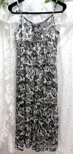 MICHEL KLEIN 灰色グレーキャミソールロングマキシ/ワンピース/ロングスカート Gray camisole long maxi/onepiece/long skirt