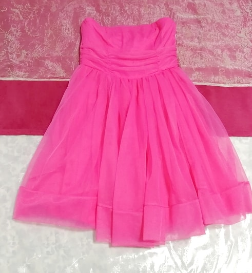 Made in India 형광 핑크 마젠타 인디언 원피스 스커트 드레스