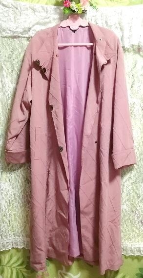 गुलाबी लंबा कोट / कार्डिगन, कोट और कोट सामान्य और एल आकार: